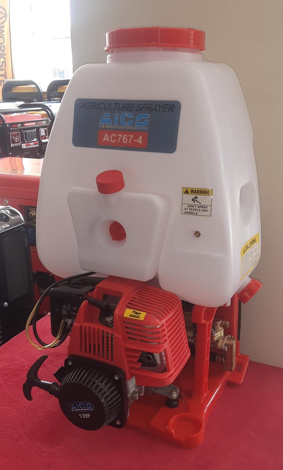 AC767-4 Aico Japan Petrol knapsack sprayer 4 stroke 25 litres
