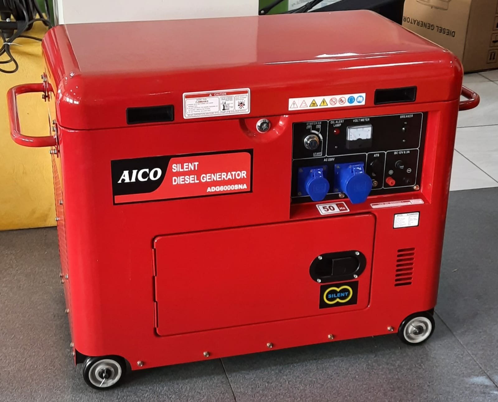 ADG6000SN AicADG6000SNA Aico Japan Diesel Generator CLOSED TYPE Rated output 7.5kva WITHOUT ATS SINGLE PHASE