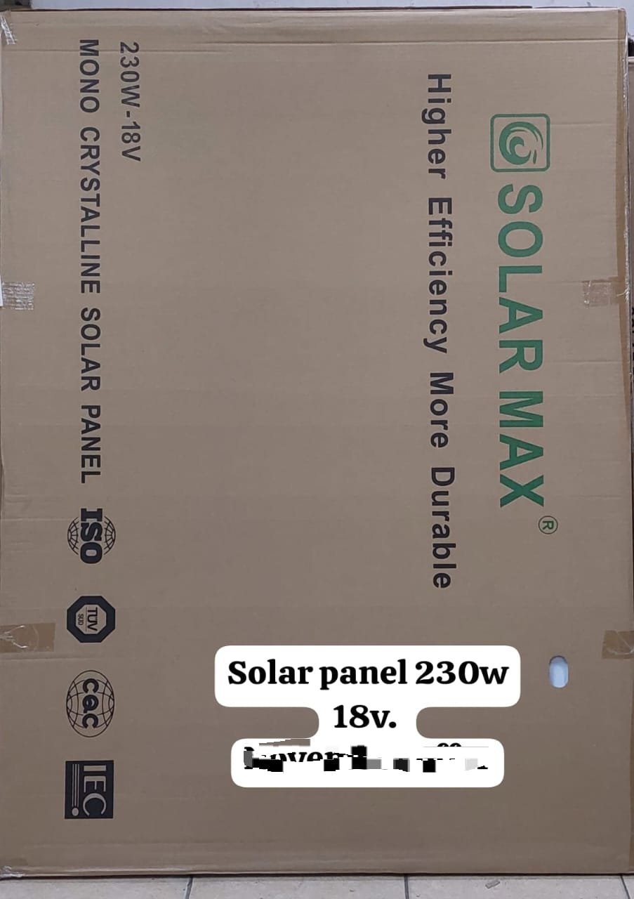 Higher efficiency solarmax solar panel 230watts 18v